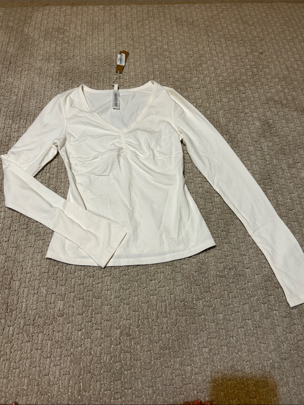 SKIMS cotton jersey shirted long sleeve marble small NWT pallet dust